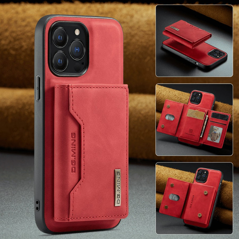 Capinha de Couro para Iphone com Carteira De Couro Slim Magnética DG MING