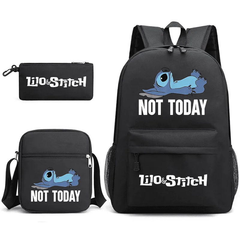 Kit Escolar Infantil Mochila + Lancheira e Estojo Lilo Stitch Lovers