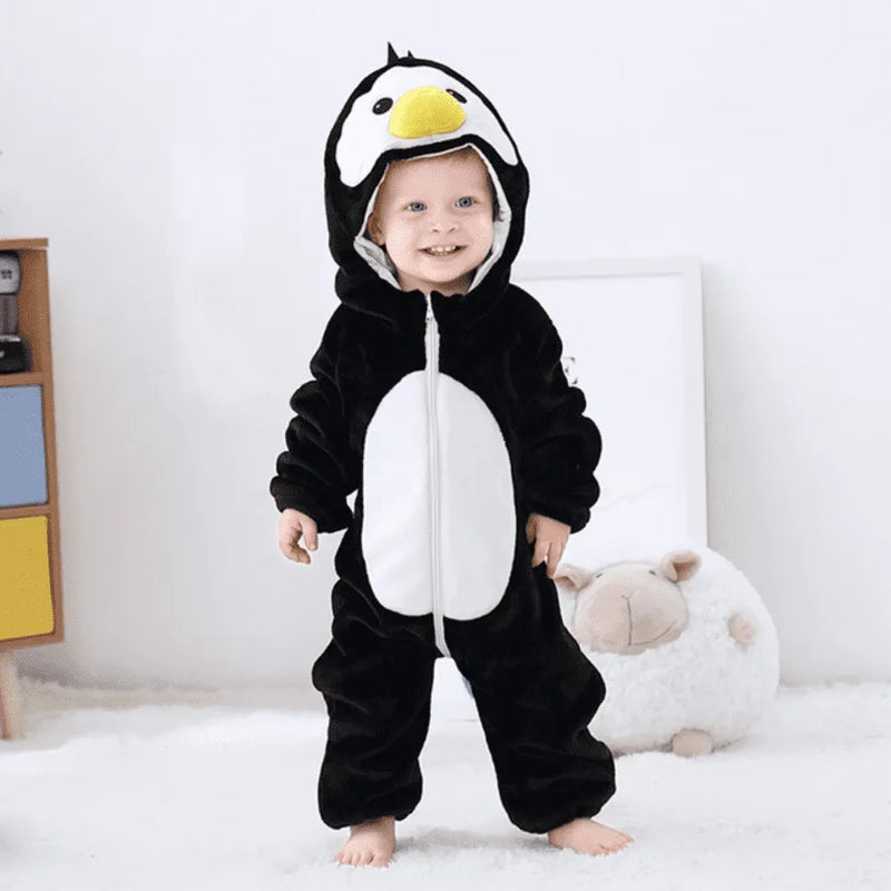 Macacão Quentinho De Animais e Personagens Para Bebês E Crianças - Pijamas Criativos e Confortáveis Para Se Divertir