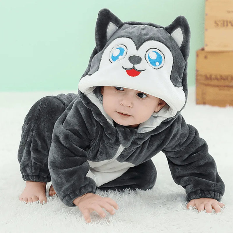 Macacão Quentinho De Animais e Personagens Para Bebês E Crianças - Pijamas Criativos e Confortáveis Para Se Divertir