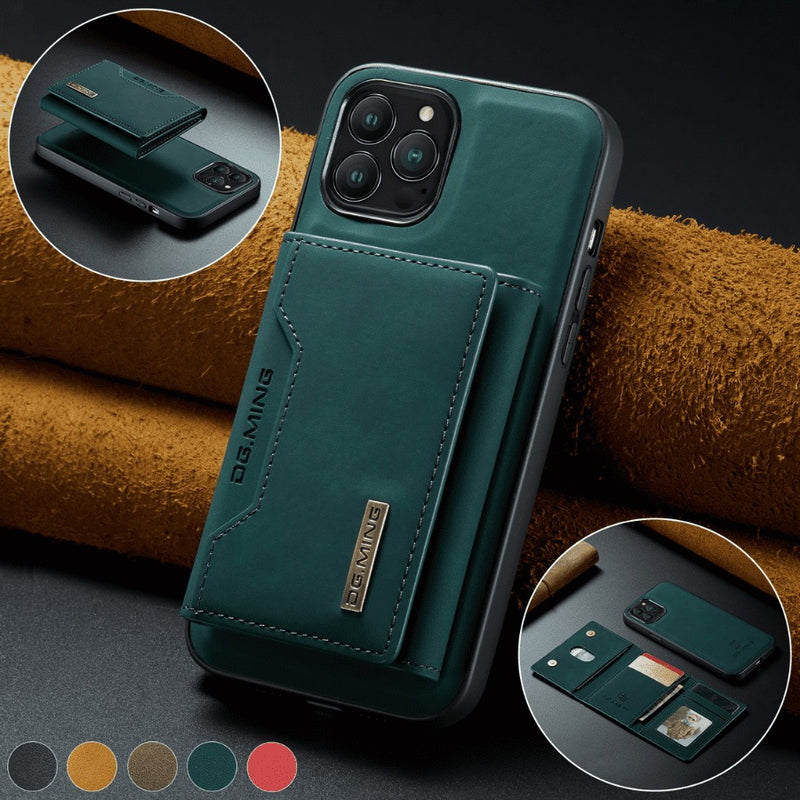 Capinha de Couro para Iphone com Carteira De Couro Slim Magnética DG MING