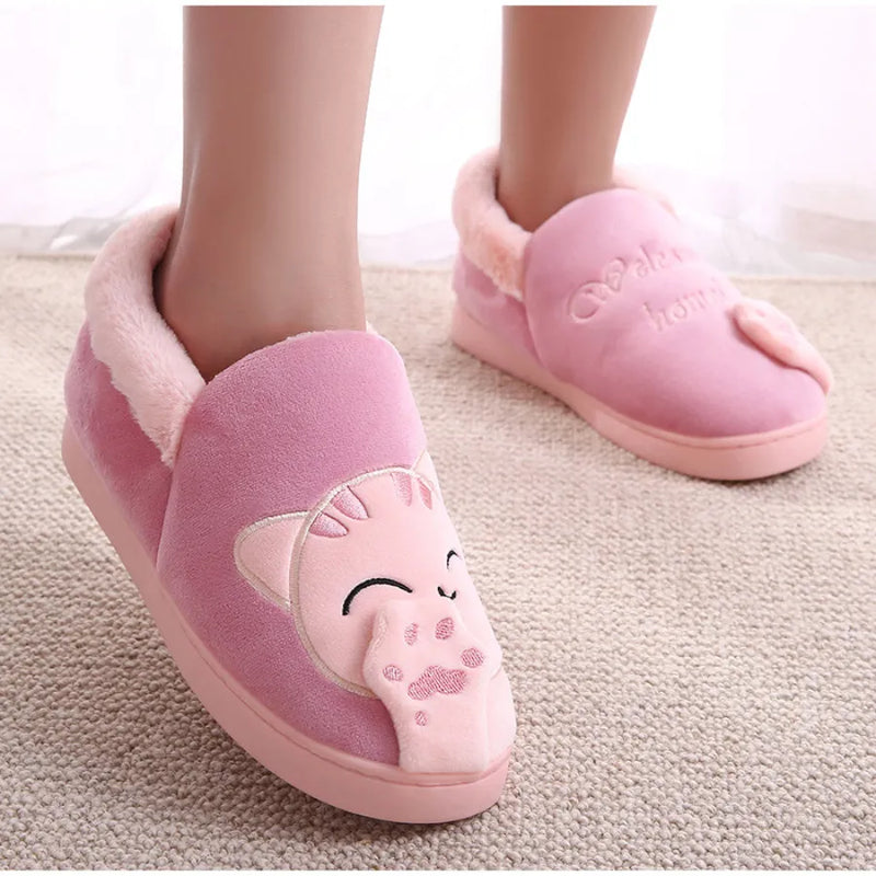Pantufa Quentinha de Gatinho com Sola Antiderrapante para o Inverno e Dias Frios Welcome Home