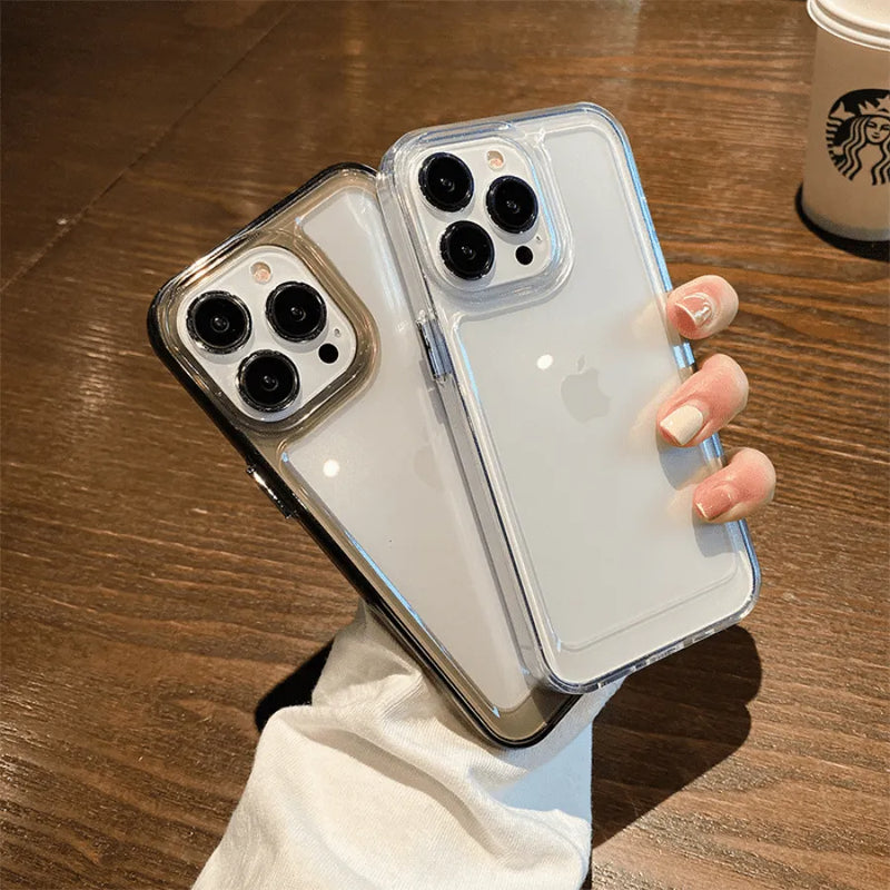 Capinha de Celular para Iphone Anti-impacto Translúcida Luxury
