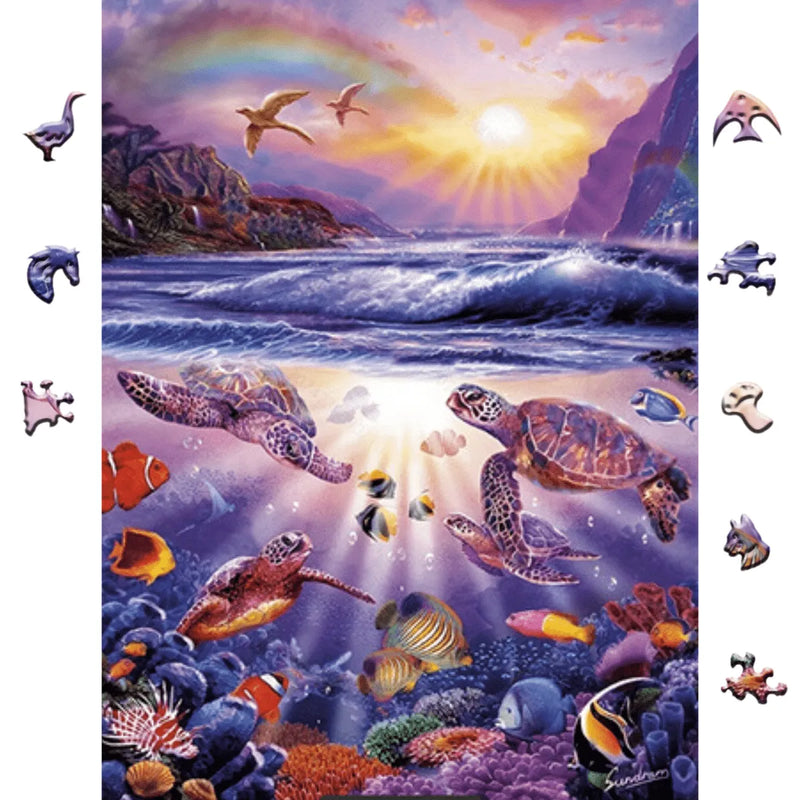Quebra-Cabeça de Madeira Inova WOOD PUZZLE - Ilha da Vida | Diversão com Diversos Benefícios para Crianças e Idosos
