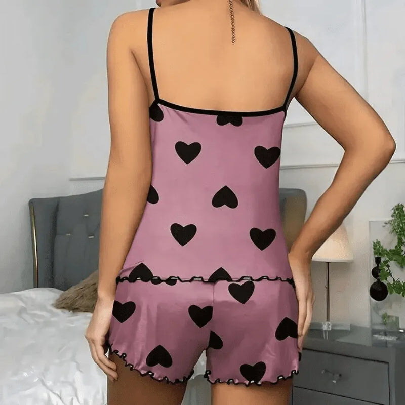 Pijama Feminino SleepLover - Conjunto BabyDoll e Shorts Fresquinho LooseFit | Tecido Super Macio e Confortável