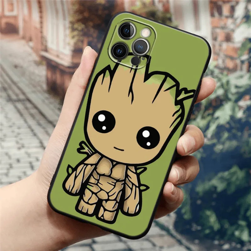 Capinha Iphone Silicone Marvel Cartoons  - Case de Alta Proteção e Resistência