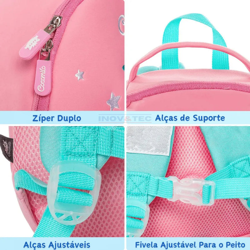 Mochila Infantil Princesa Unicórnio - Para Brilhar no Reino Escolar