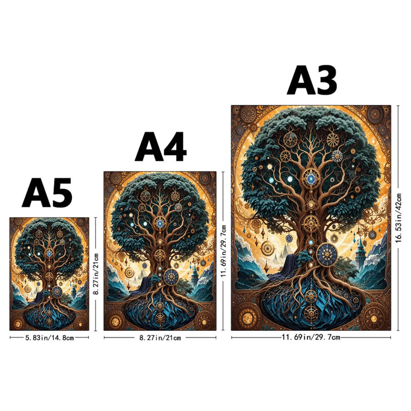 Quebra-Cabeça de Madeira Inova WOOD PUZZLE - Árvore dos Destinos | Diversão com Diversos Benefícios para Crianças e Idosos