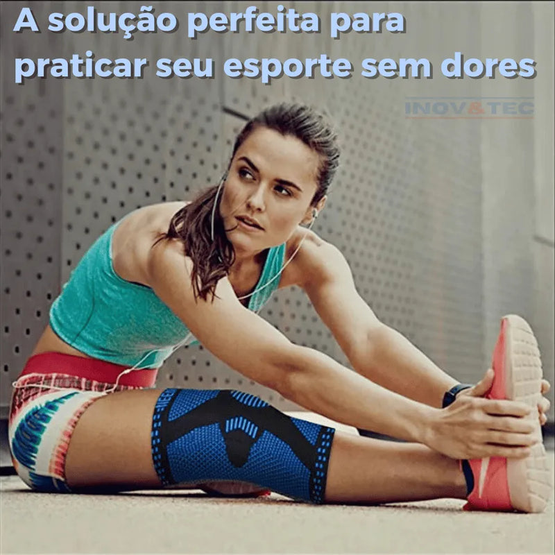 Joelheira de Compressão Ortex Pro - Com Estabilizador de Rótula em Gel e Haste Metálica de Sustentação lateral [Promoção de Lançamento 50% OFF SÓ ATÉ HOJE]