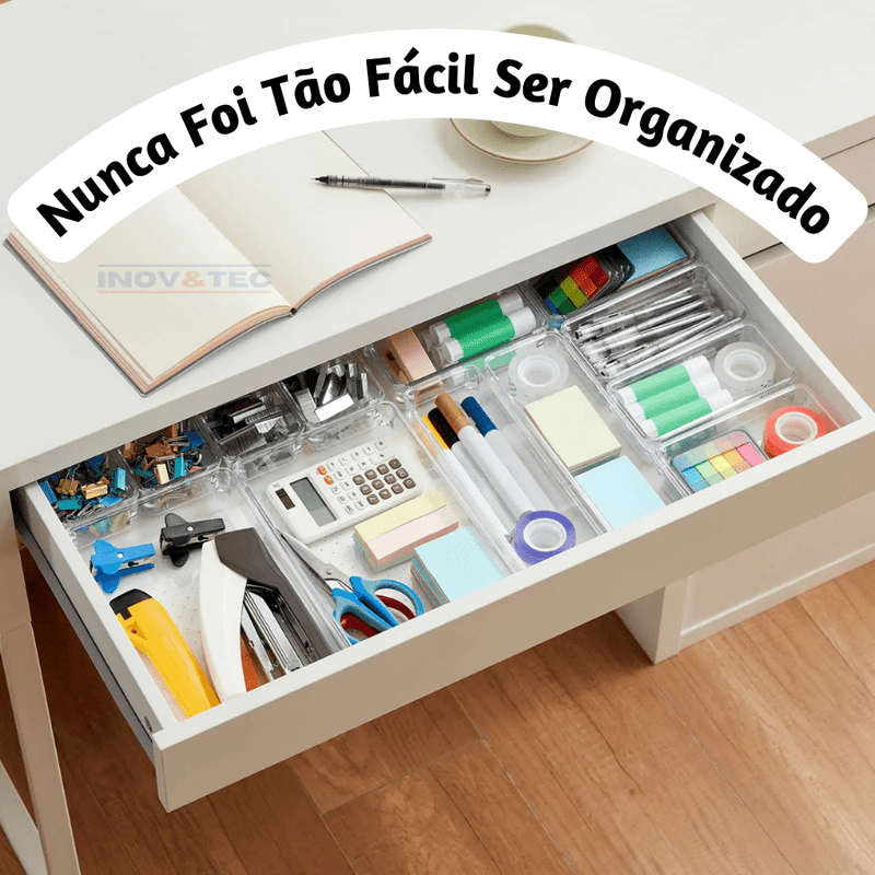 Kit Organizadores Em Acrílico Premium - Organize Suas Gavetas, Maquiagem e Muito Mais Com Estilo e Praticidade