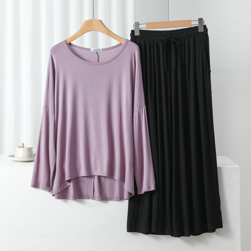 Pijama Feminino Cozy Embrace - Conjunto Com Calça e Camisa Longa Super Confortável | Macio, Leve e Elegante