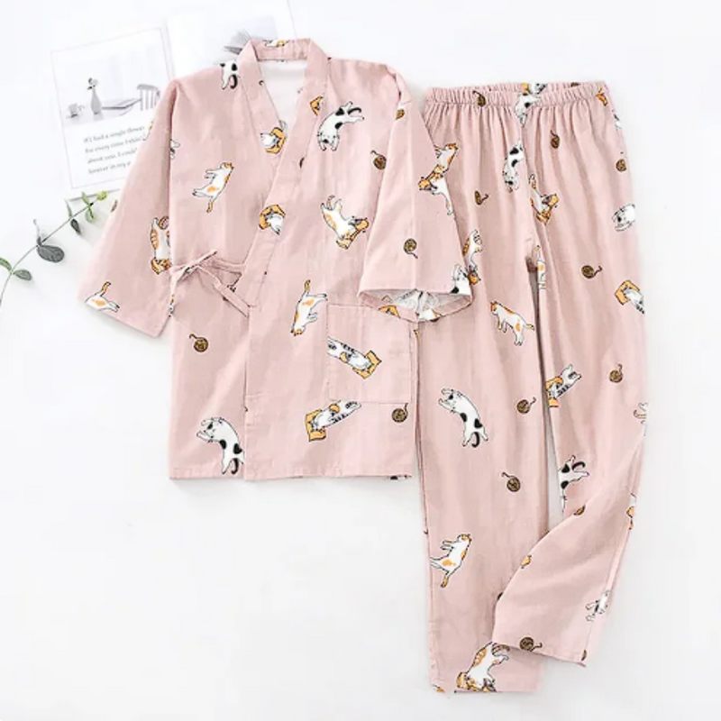 Pijama Feminino Cotton Blossom - Conjunto Calça e Camisa Curta em 100% Algodão | Macio, Leve e Super Confortável
