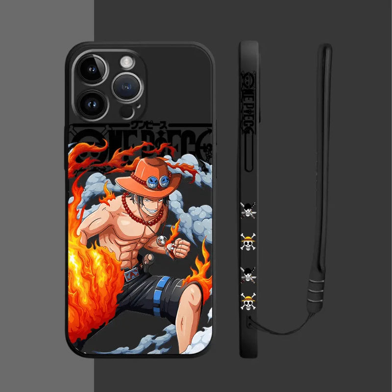 Capinha Iphone One Piece Luffy - Case de Alta Proteção e Com Cordão de Brinde