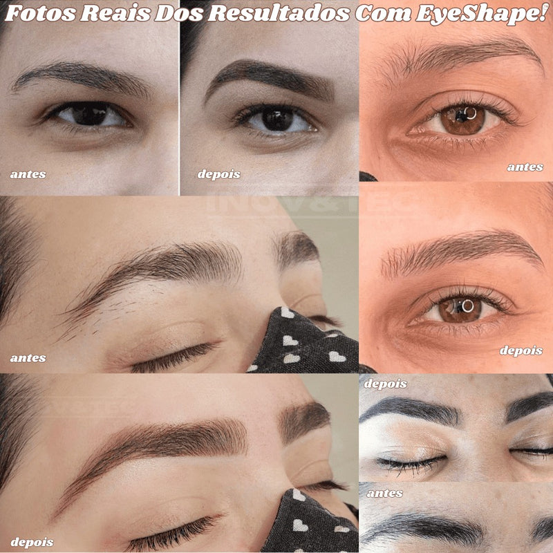 Caneta Depiladora EyeShape Para Sobrancelha e Pelos Faciais Indolor | BRINDE Stencil Para Maquiagem Perfeita e Resultado De Salão em Segundos!