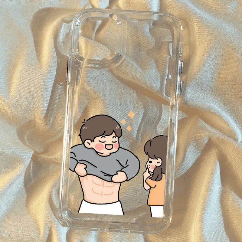 Capinha Iphone Casal "Bora Pra Academia!" - Case de Alta Proteção e Resistência