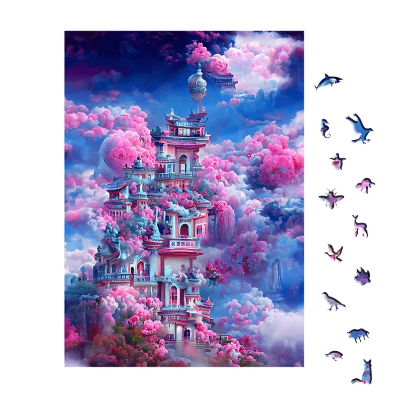 Quebra-Cabeça De Madeira Inova WOOD PUZZLE - Reino Florido | Diversão Com Diversos Benefícios Para Crianças e Idosos