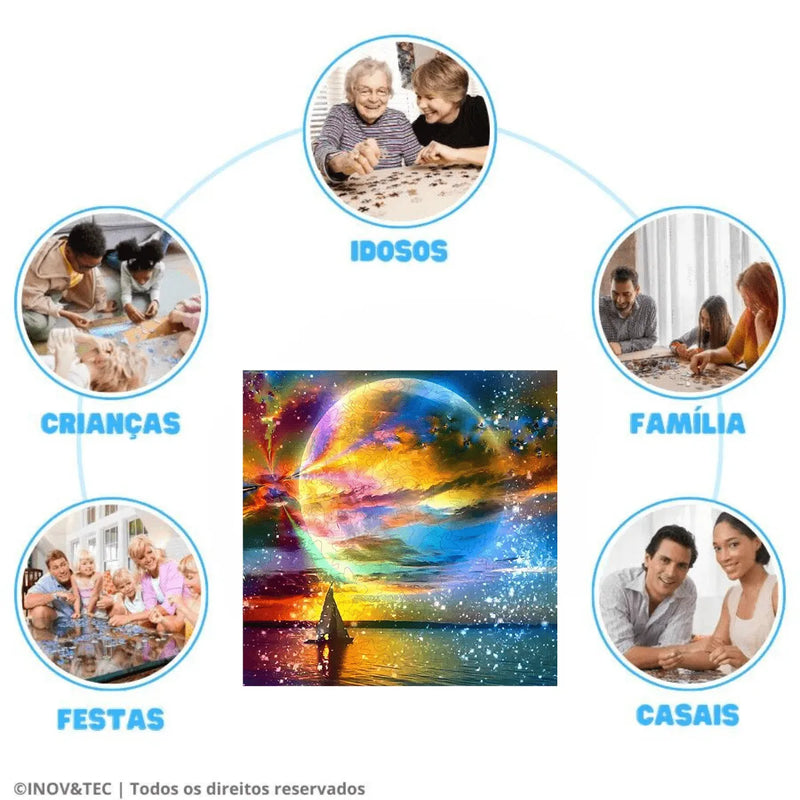 Quebra-Cabeça de Madeira Inova WOOD PUZZLE - Navegando | Diversão com Diversos Benefícios