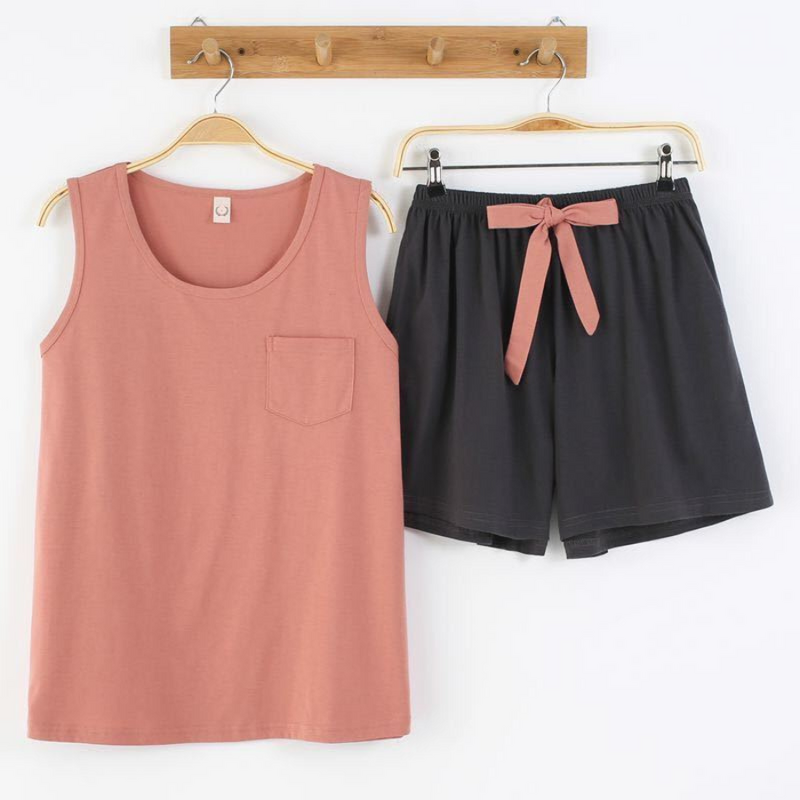Pijama Feminino Hawai - Conjunto Camisa Regata e Shorts LooseFit | Tecido Algodão Super Macio e Confortável | Perfeito Para Ficar Em Casa