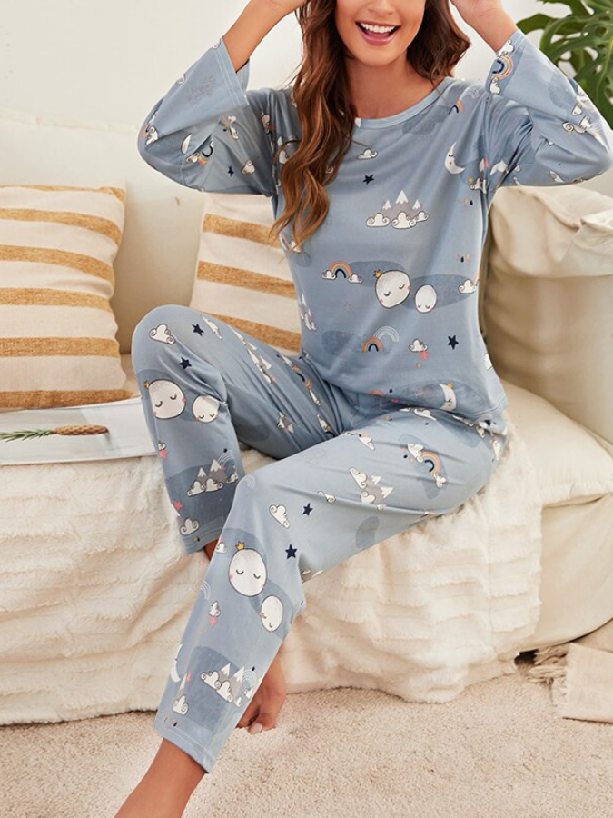 Pijama Feminino Tender Touch - Conjunto Com Calça e Camisa Longa em Tecido LooseFit | Macio, Confortável e Quentinho