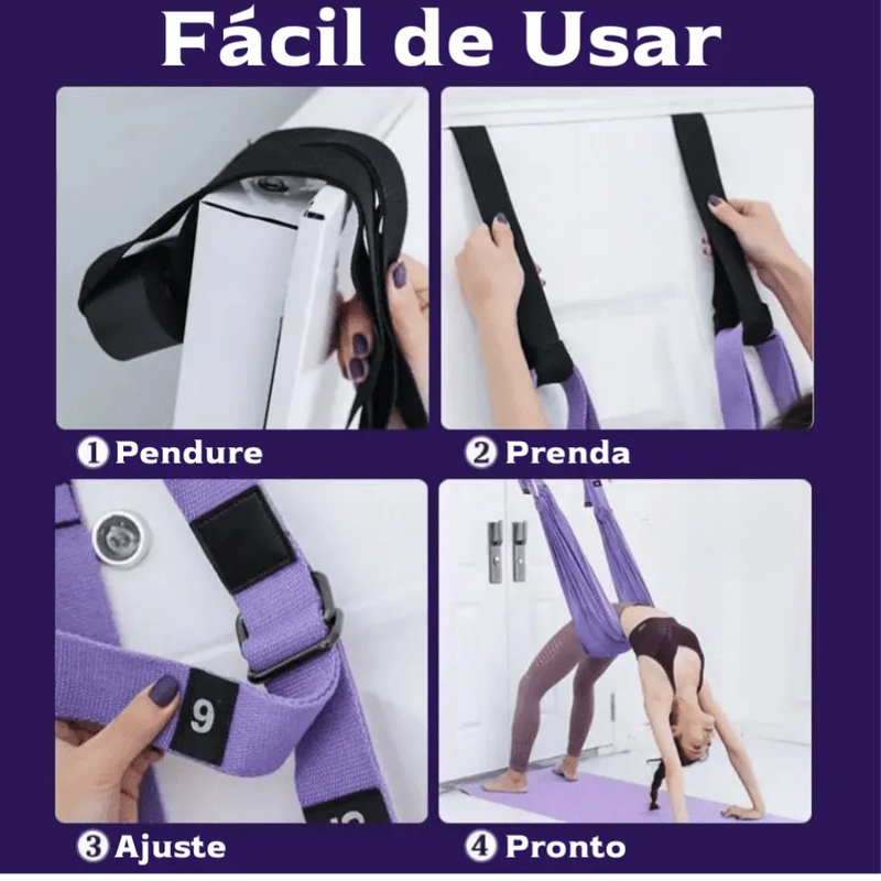 Faixa Elástica de Yoga para Alivio de Dores Nas Costas e Alongamento