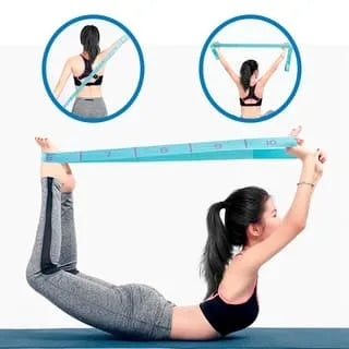 Kit 2 Faixas de Resistência para Exercícios em Casa e Alongamentos Multifuncional e Fortalecimento Muscular