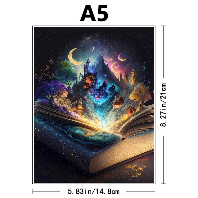Quebra-Cabeça De Madeira Inova WOOD PUZZLE - Castelo Encantado | Diversão Com Diversos Benefícios Para Crianças e Idosos