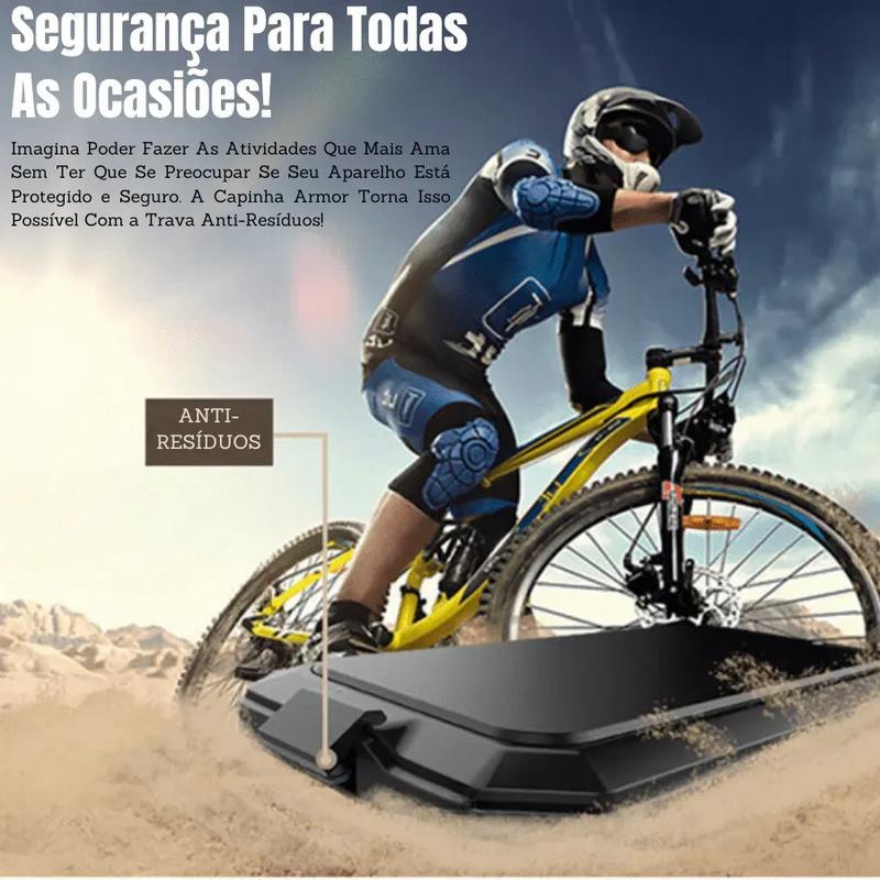 Capinha de Celular para IPhone com Vidro Temperado e Estrutura de Alumínio com Proteção 360° Metal Armor