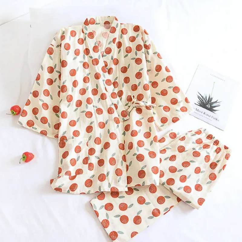 Pijama Feminino Cotton Blossom - Conjunto Calça e Camisa Curta em 100% Algodão | Macio, Leve e Super Confortável