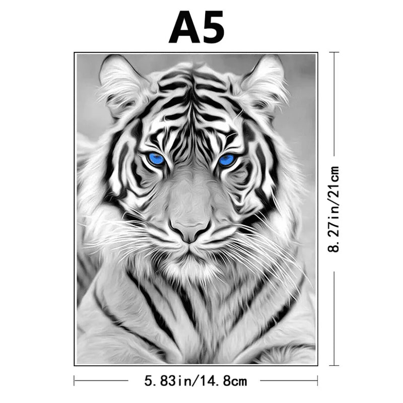Quebra-Cabeça De Madeira Inova WOOD PUZZLE - Tigre Branco | Diversão Com Diversos Benefícios