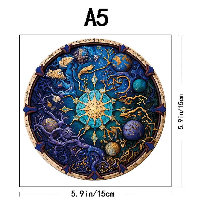 Quebra-Cabeça De Madeira Inova WOOD PUZZLE - Planetas No Universo | Diversão Com Diversos Benefícios Para Crianças e Idosos