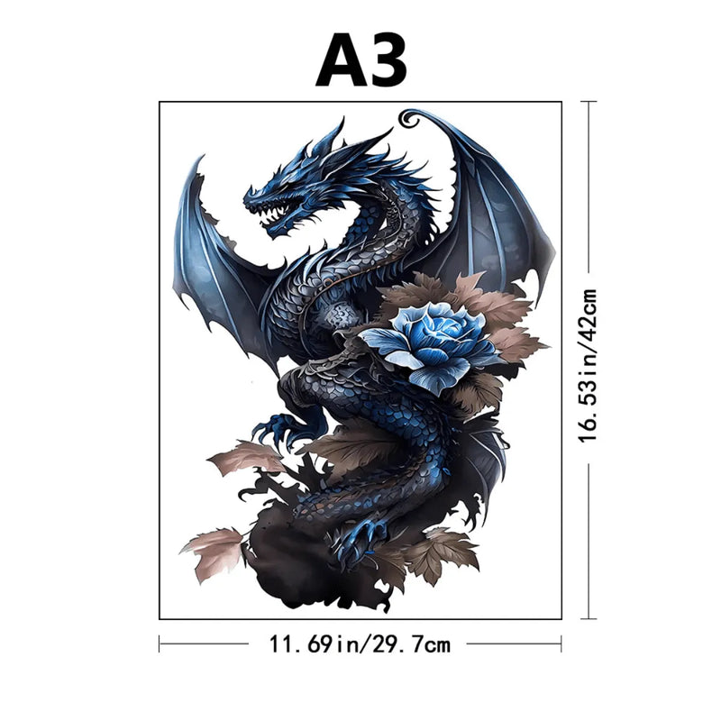 Quebra-Cabeça de Madeira Inova WOOD PUZZLE - Dragão Celestial | Diversão com Diversos Benefícios para Crianças e Idosos