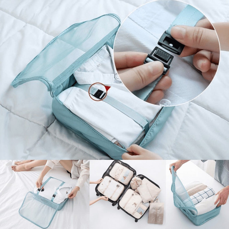 Kit 7 Bolsas Organizadoras Para Mala de Viagem STORAGE BAG - [PAGUE 4 LEVE 7 - SUPER PROMOÇÃO Por Tempo LIMITADO]