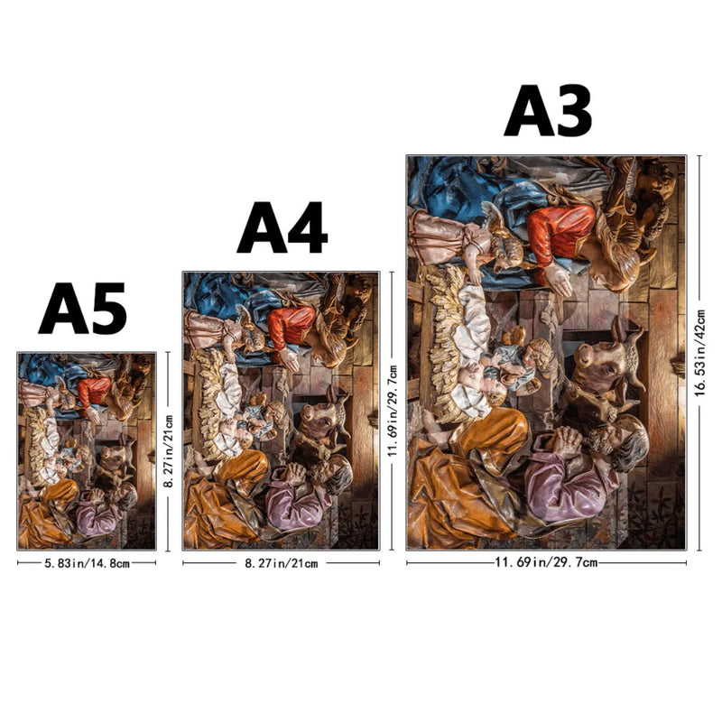 Quebra-Cabeça de Madeira Inova WOOD PUZZLE - Presépio | Diversão com Diversos Benefícios para Crianças e Idosos