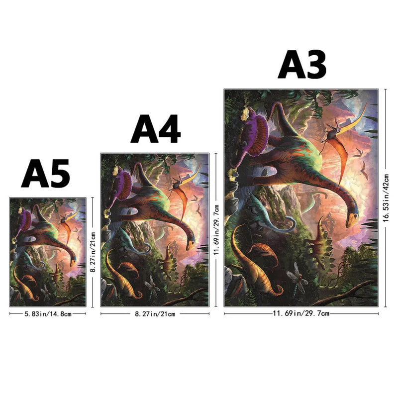 Quebra-Cabeça de Madeira Inova WOOD PUZZLE - Mundo Dinossauros | Diversão com Diversos Benefícios