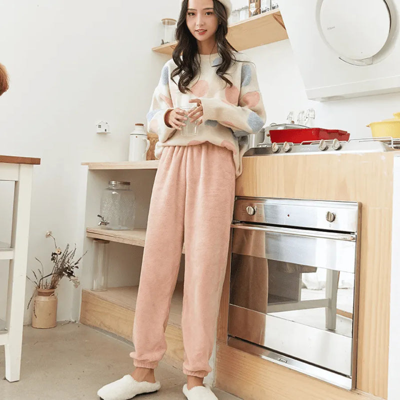 Calça De Pijama Feminina Peluciada Fleece Comfort | Quentinha, Macia e Super Confortável