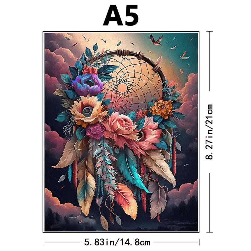 Quebra-Cabeça De Madeira Inova WOOD PUZZLE - Mandala Florida | Diversão Com Diversos Benefícios Para Crianças e Idosos
