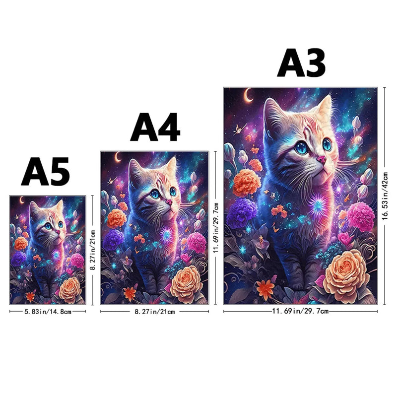Quebra-Cabeça de Madeira Inova WOOD PUZZLE - Gato Sonhador | Diversão com Diversos Benefícios para Crianças e Idosos