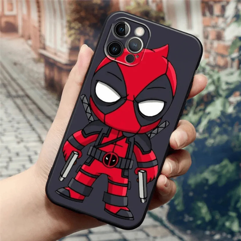 Capinha Iphone Silicone Marvel Cartoons  - Case de Alta Proteção e Resistência