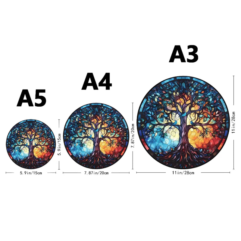 Quebra-Cabeça de Madeira Inova WOOD PUZZLE - Árvore e Pássaros | Diversão com Diversos Benefícios