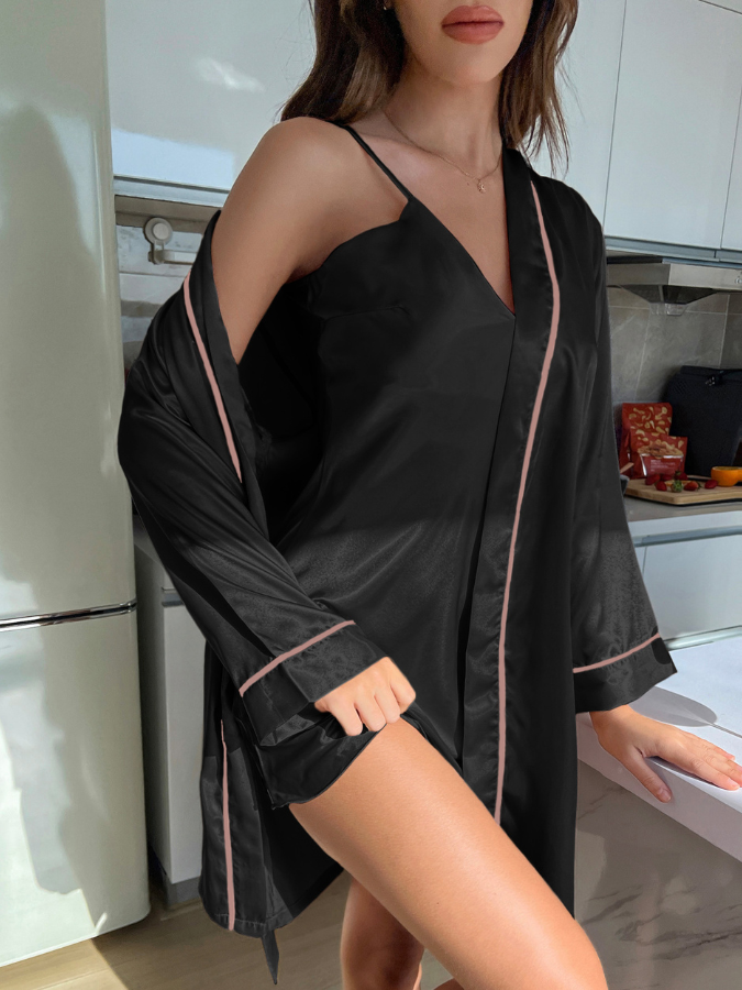Pijama Feminino Romances - Camisola Estilo Baby Doll Em Seda Cetim | Sensual e Confortável