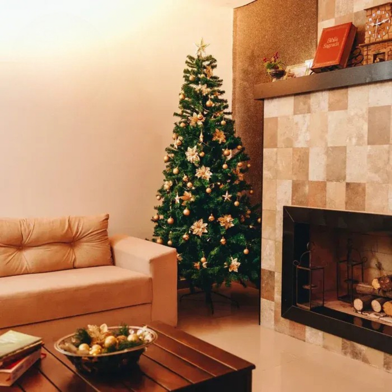 Árvore De Natal Pinheiro com 450 Galhos Verdes Tradicionais de 1.50m Premium