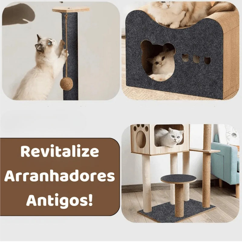Arranhador para Gatos Carpete Protetor de Móveis e Sofá Adesivo Catz [Pague 2 Leve 4]