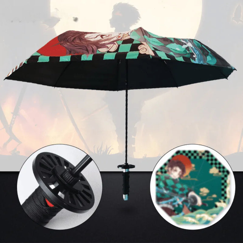 Guarda Chuva Katana Demon Slayer e One Piece - Proteja-se Da Chuva Como Um Verdadeiro Guerreiro