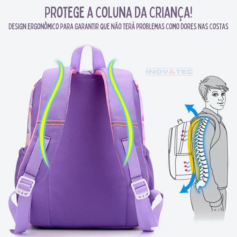 Mochila Infantil Confort Premium - Volta as Aulas Sem Preocupações