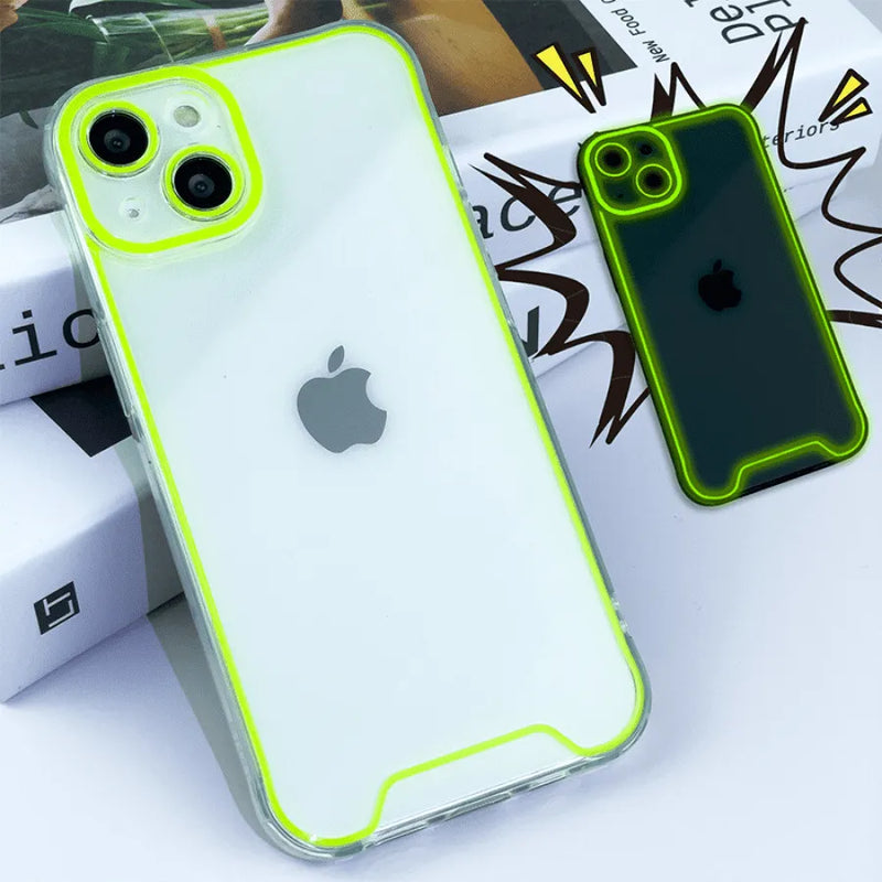 Capinha de Celular para Iphone Translúcida que Brilha No Escuro