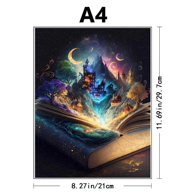 Quebra-Cabeça De Madeira Inova WOOD PUZZLE - Castelo Encantado | Diversão Com Diversos Benefícios Para Crianças e Idosos
