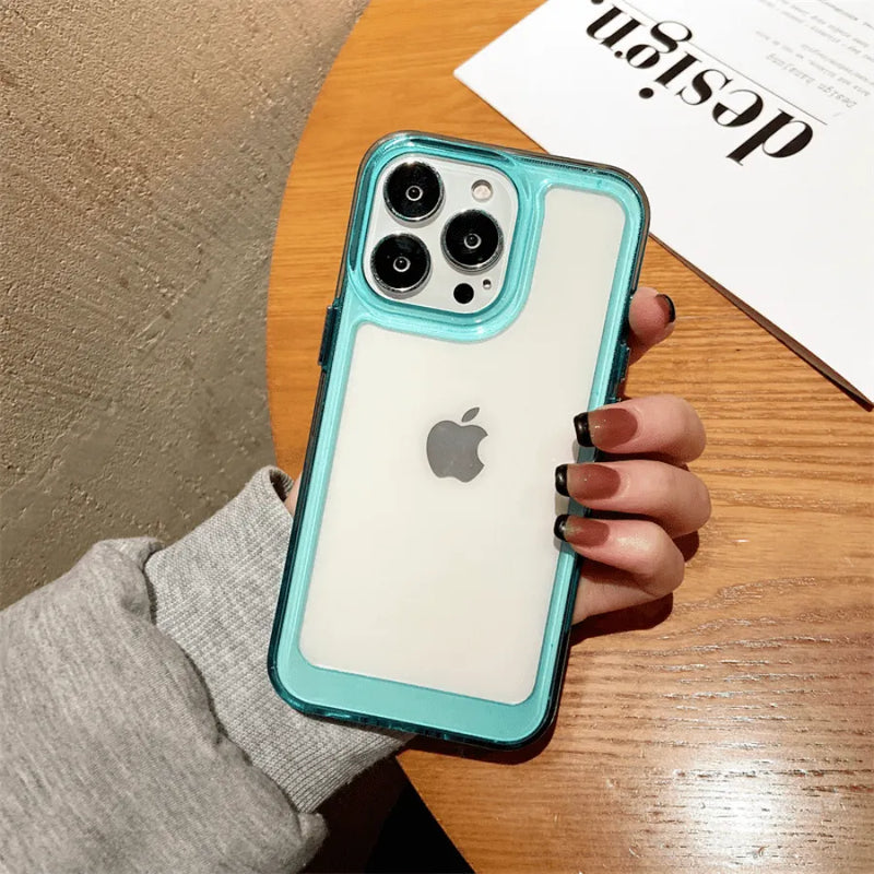 Capinha de Celular para Iphone Anti-impacto Translúcida Luxury