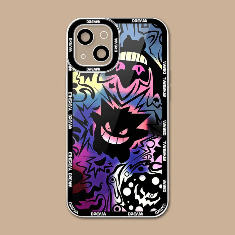 Capinha Iphone Pokemon Gergar e Pikachu - Case De Alta Proteção e Resistência Para Um Treinador Pokemon