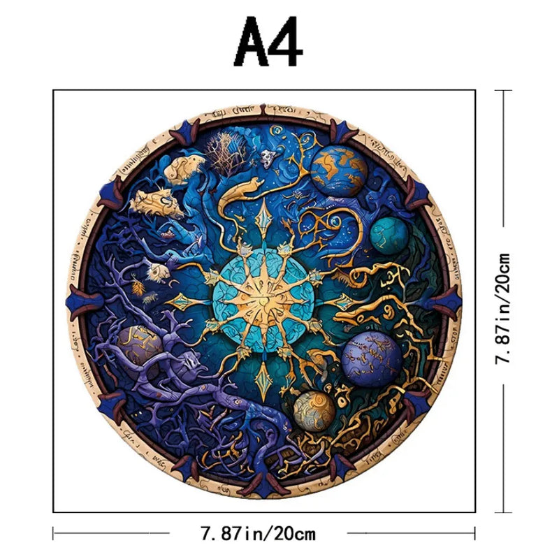 Quebra-Cabeça De Madeira Inova WOOD PUZZLE - Planetas No Universo | Diversão Com Diversos Benefícios Para Crianças e Idosos