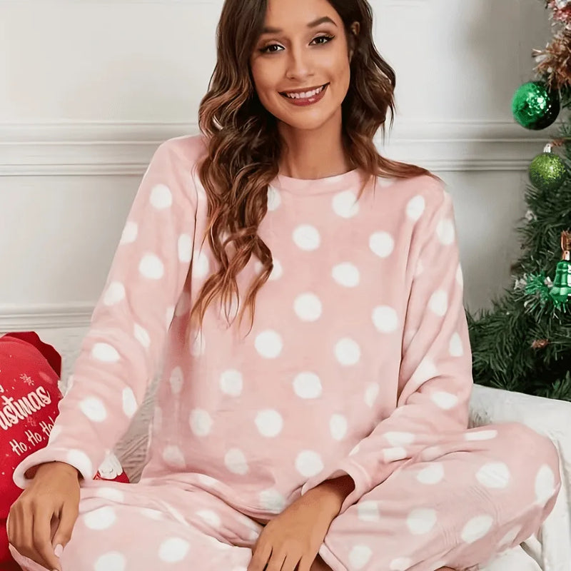 Pijama Feminino Peluciado DreamyWarm - Conjunto Calça e Moletom Em Pelúcia Plush | Quentinho, Macio e Super Confortável